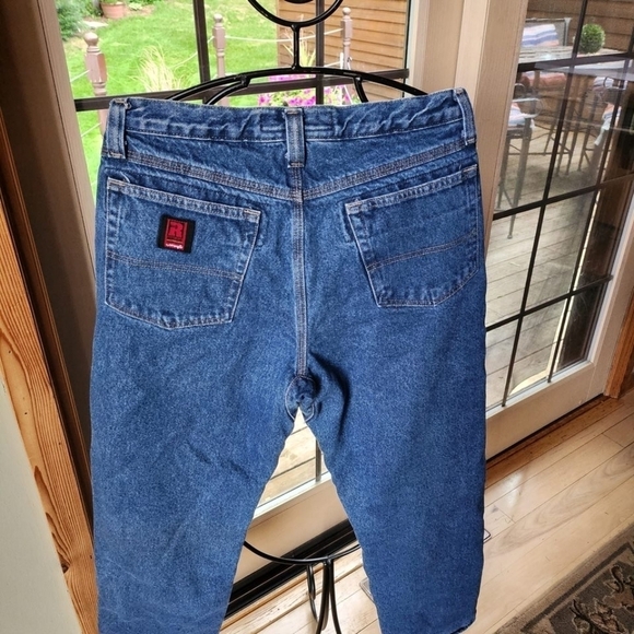 Riggs Wrangler Durashield Denim Insulated Sz. 33x32 Blue Jeans - Picture 5 of 14